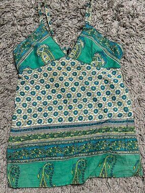 Vintage Early 2000s Linen Fairycore Tank Size M